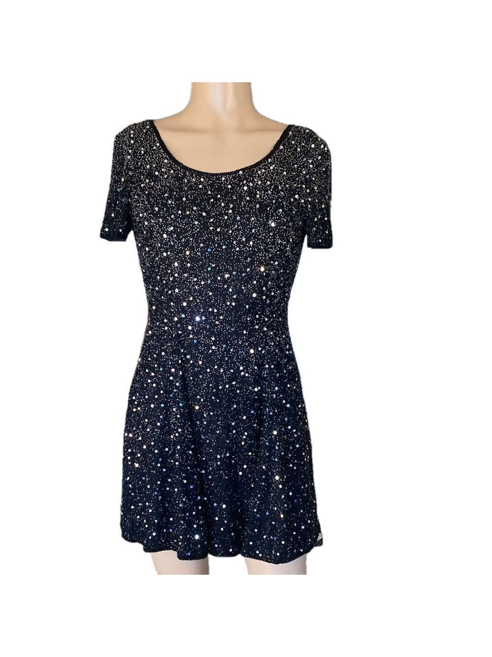 Black Sequin Dress